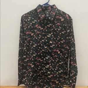 Floral Black Shirt